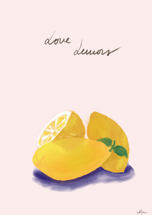 Kunstprint 'Love Lemons' - Veggies and Fruit serien